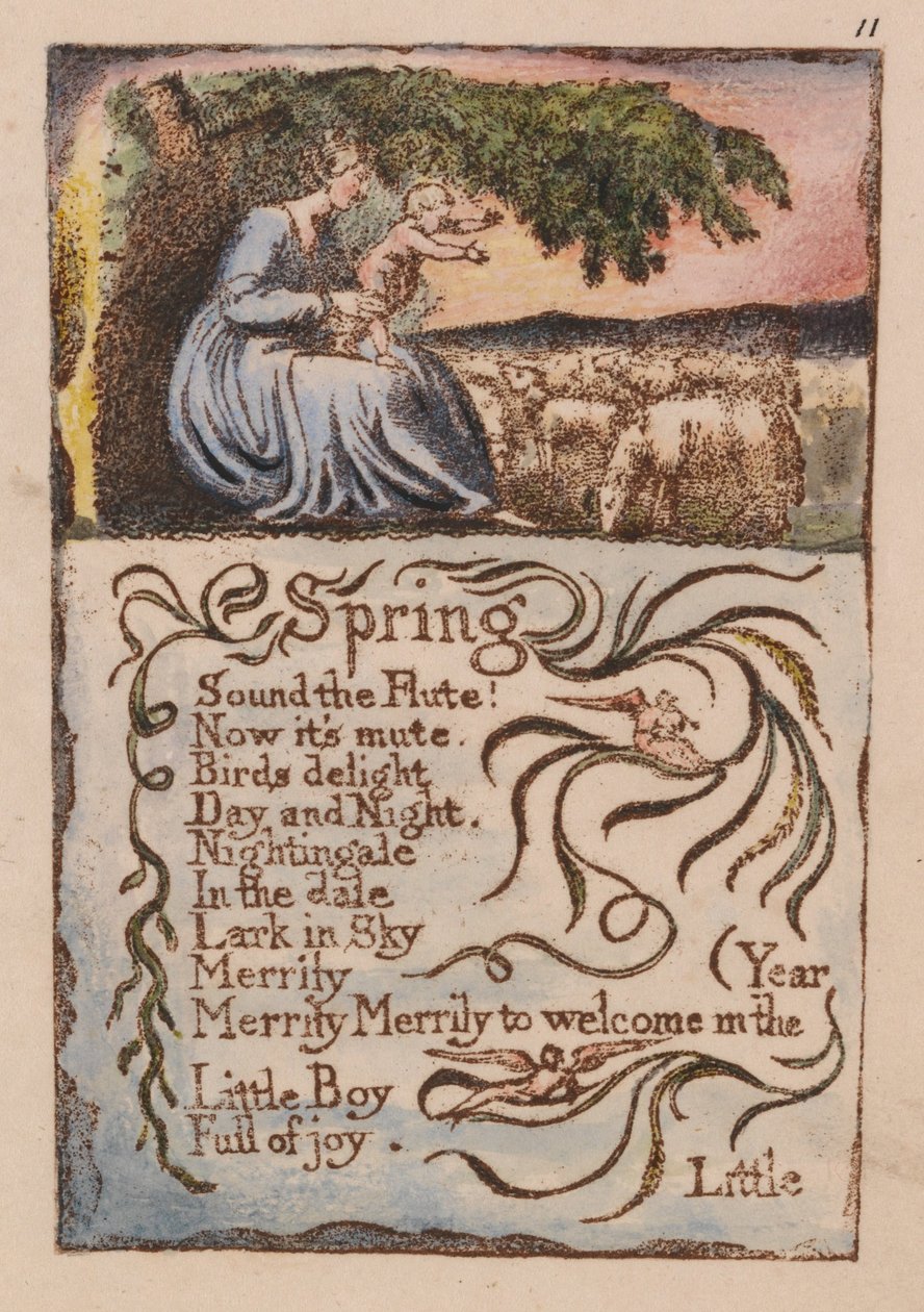 Viattomuuden ja kokemuksen lauluja, levy 11, tekijältä William Blake