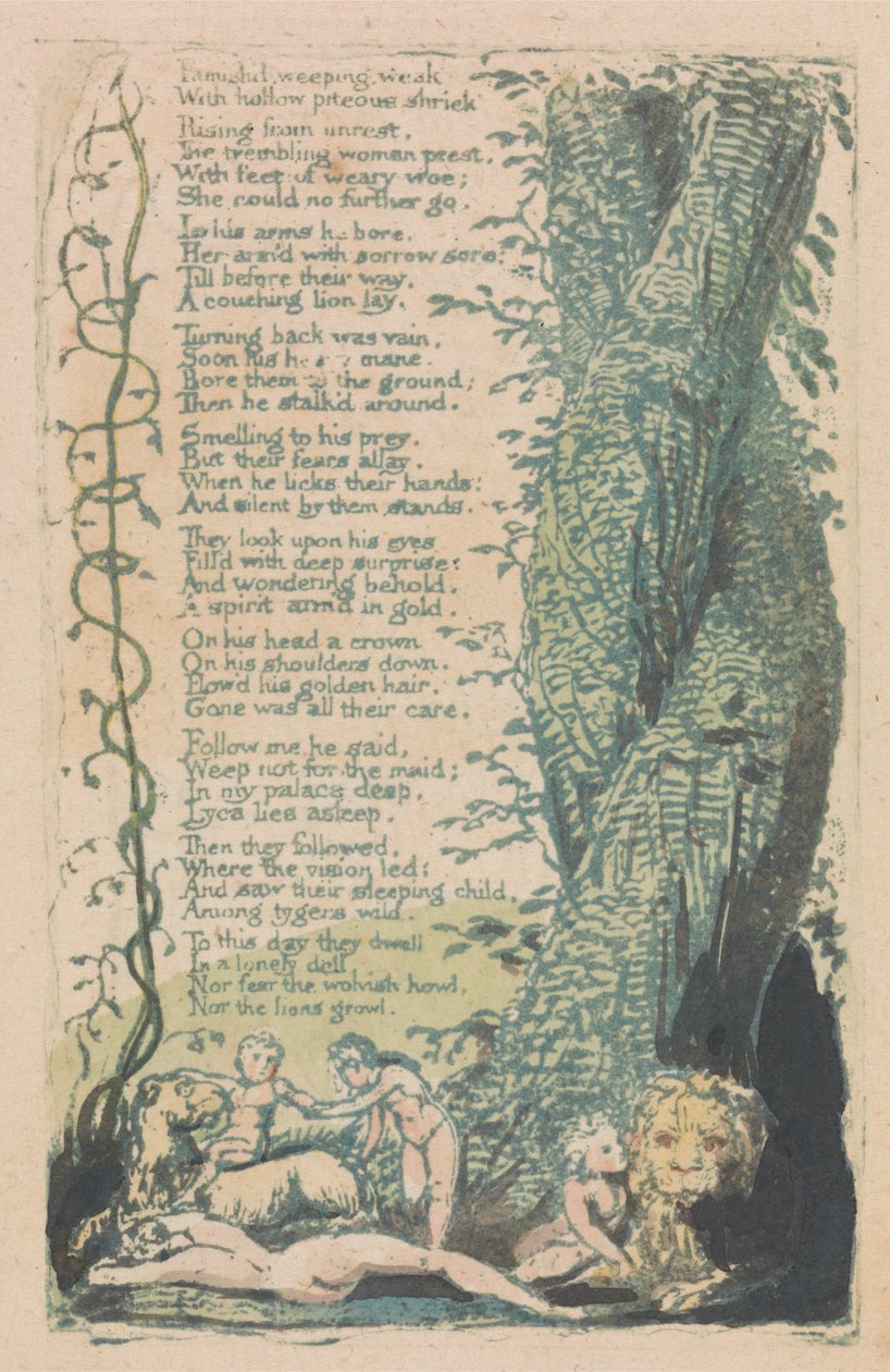 Viattomuuden ja kokemuksen lauluja, levy 22, tekijältä William Blake