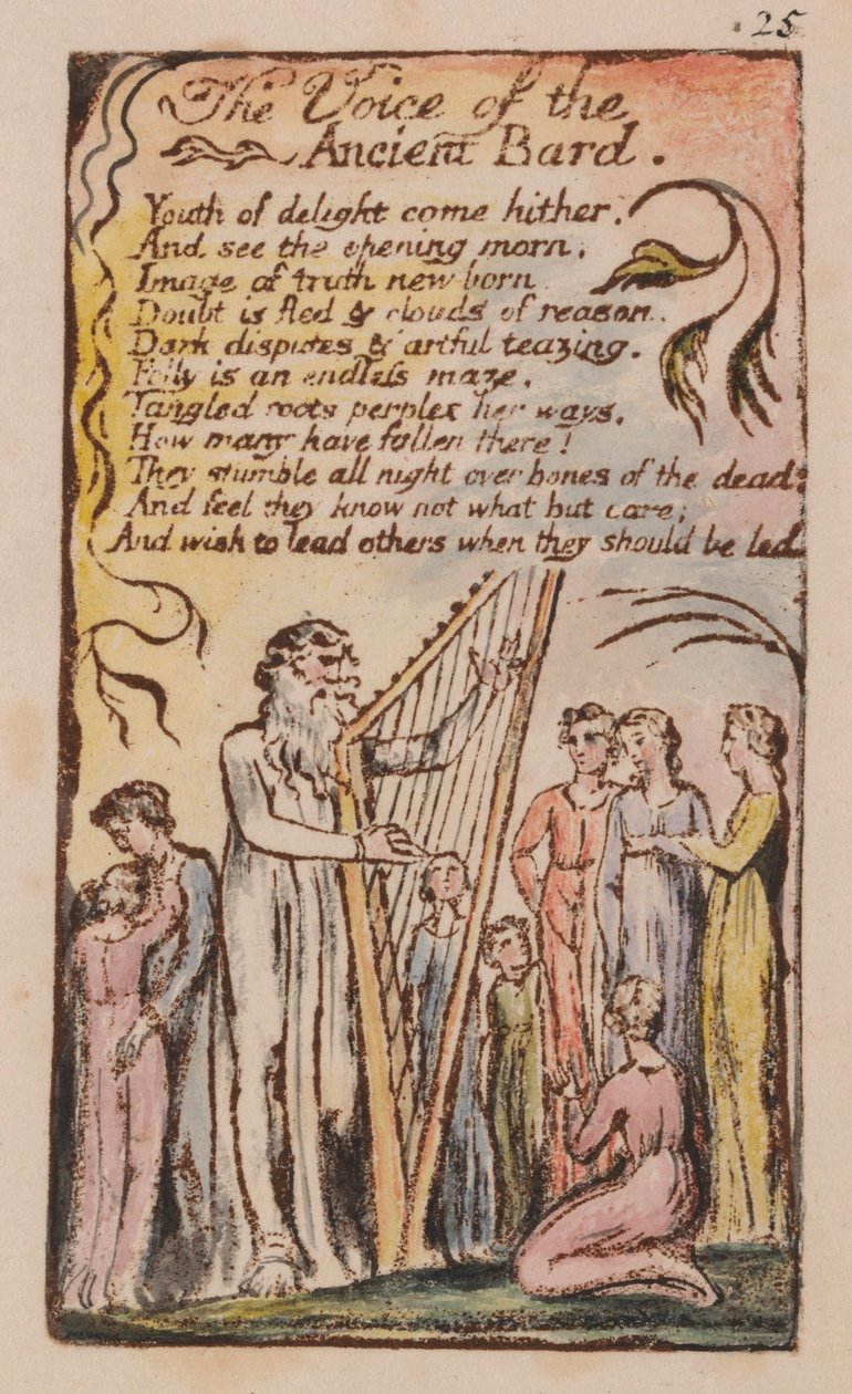 Viattomuuden ja kokemuksen laulut, levy 25, tekijältä William Blake