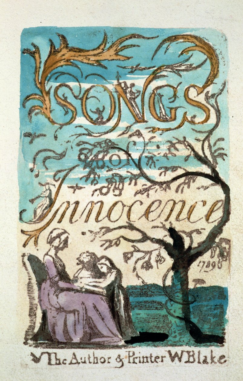 Songs of Innocence, otsikkosivu tekijältä William Blake