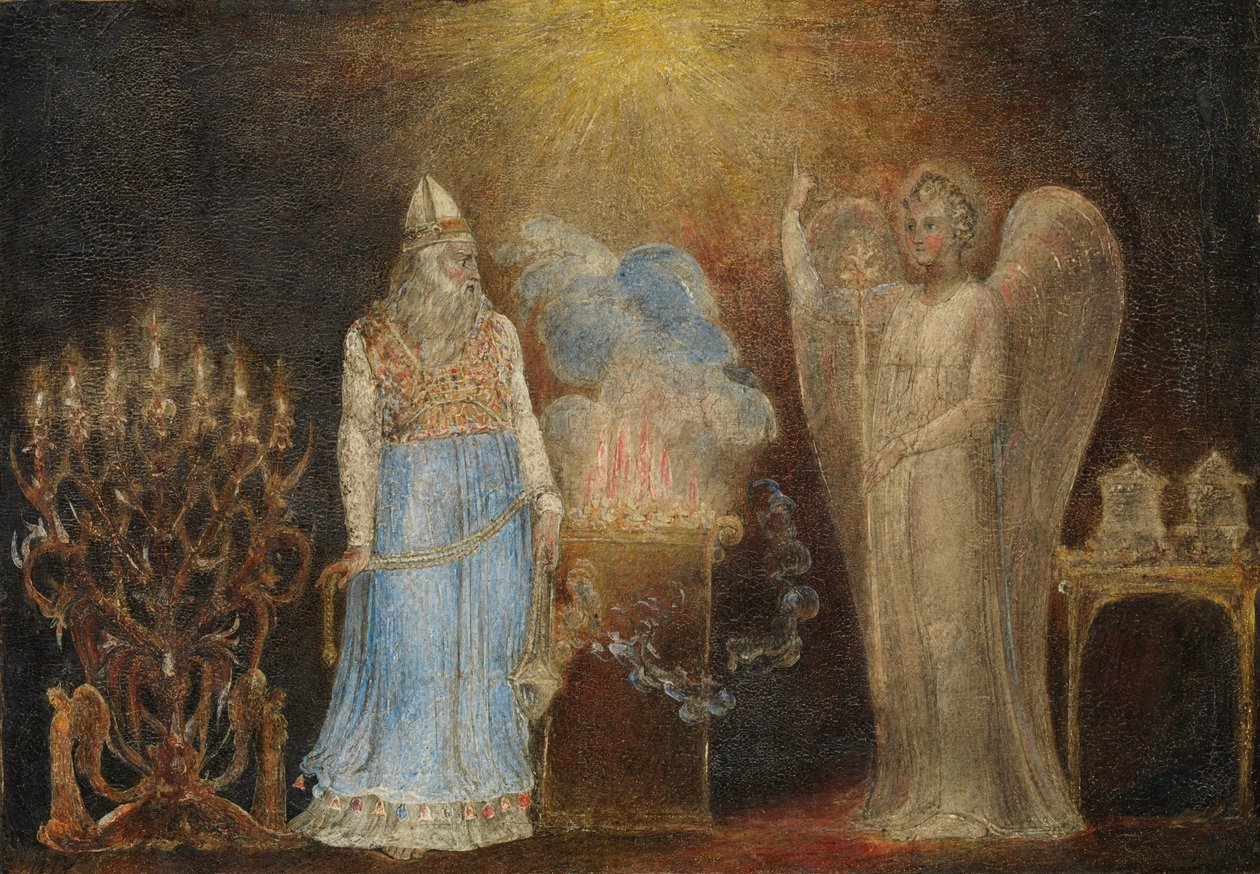 Enkeli ilmestyy Sakarialle, 1799–1800 tekijältä William Blake