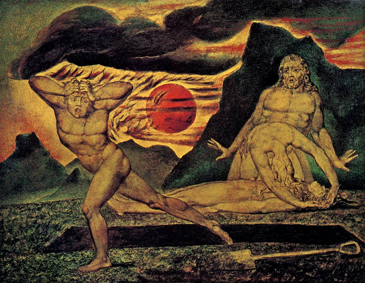Aadamin ja Eevan löytämä Abelin ruumis tekijältä William Blake