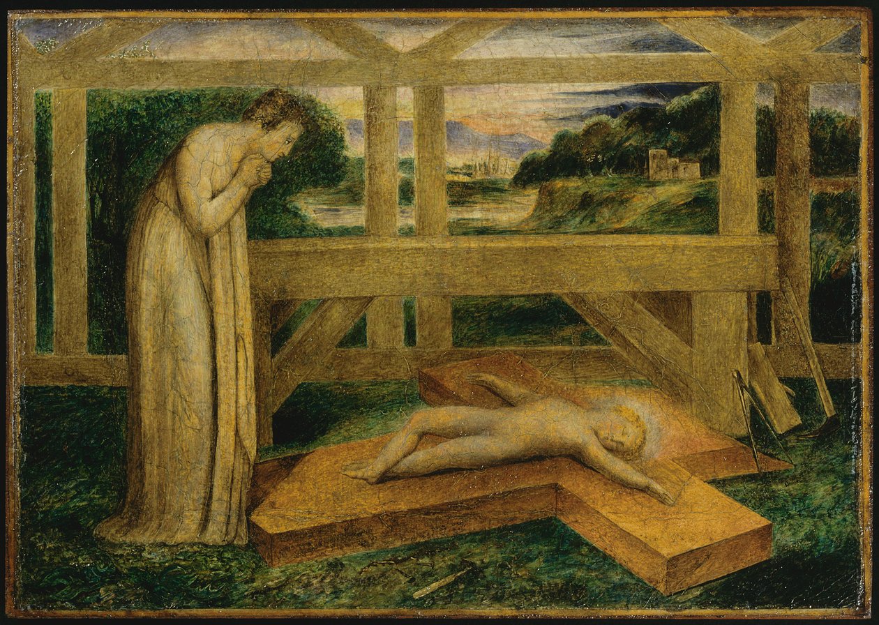 Kristuksen lapsi nukkuu ristillä tekijältä William Blake