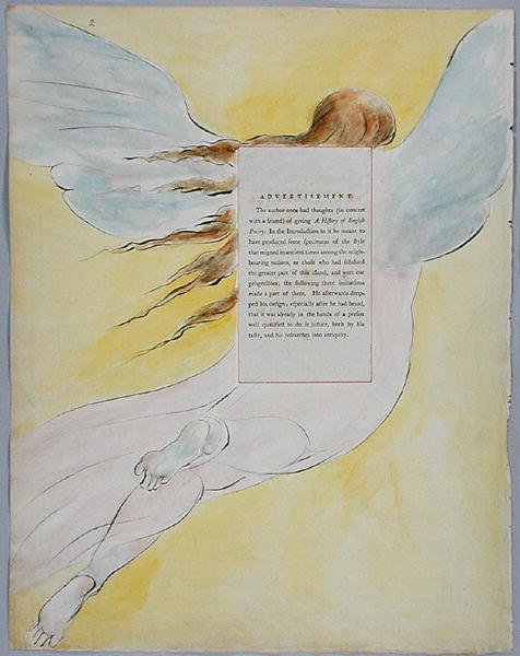 The Fatal Sisters, design 68 teoksesta The Poems of Thomas Gray, 1797-98 (wc kynällä ja musteella paperille) tekijältä William Blake