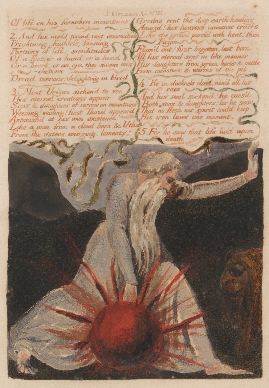 Urizenin ensimmäinen kirja, Bentley, kopio A tekijältä William Blake