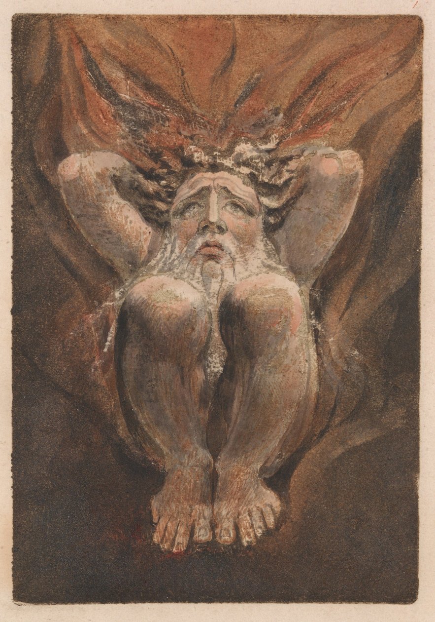 Urizenin ensimmäinen kirja, levy 21 (Bentley 16) tekijältä William Blake