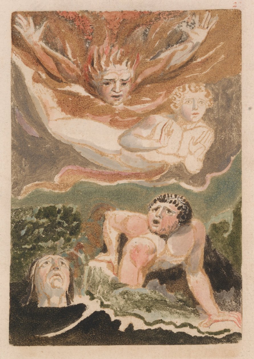 Urizenin ensimmäinen kirja, levy 4 (Bentley 24) tekijältä William Blake