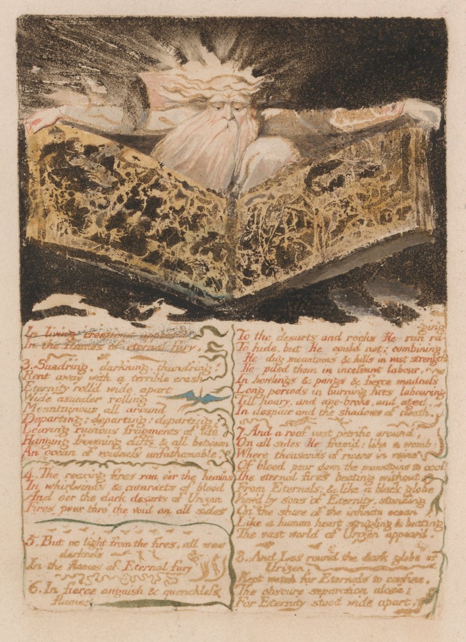 Urizenin ensimmäinen kirja, levy 8, tekijältä William Blake