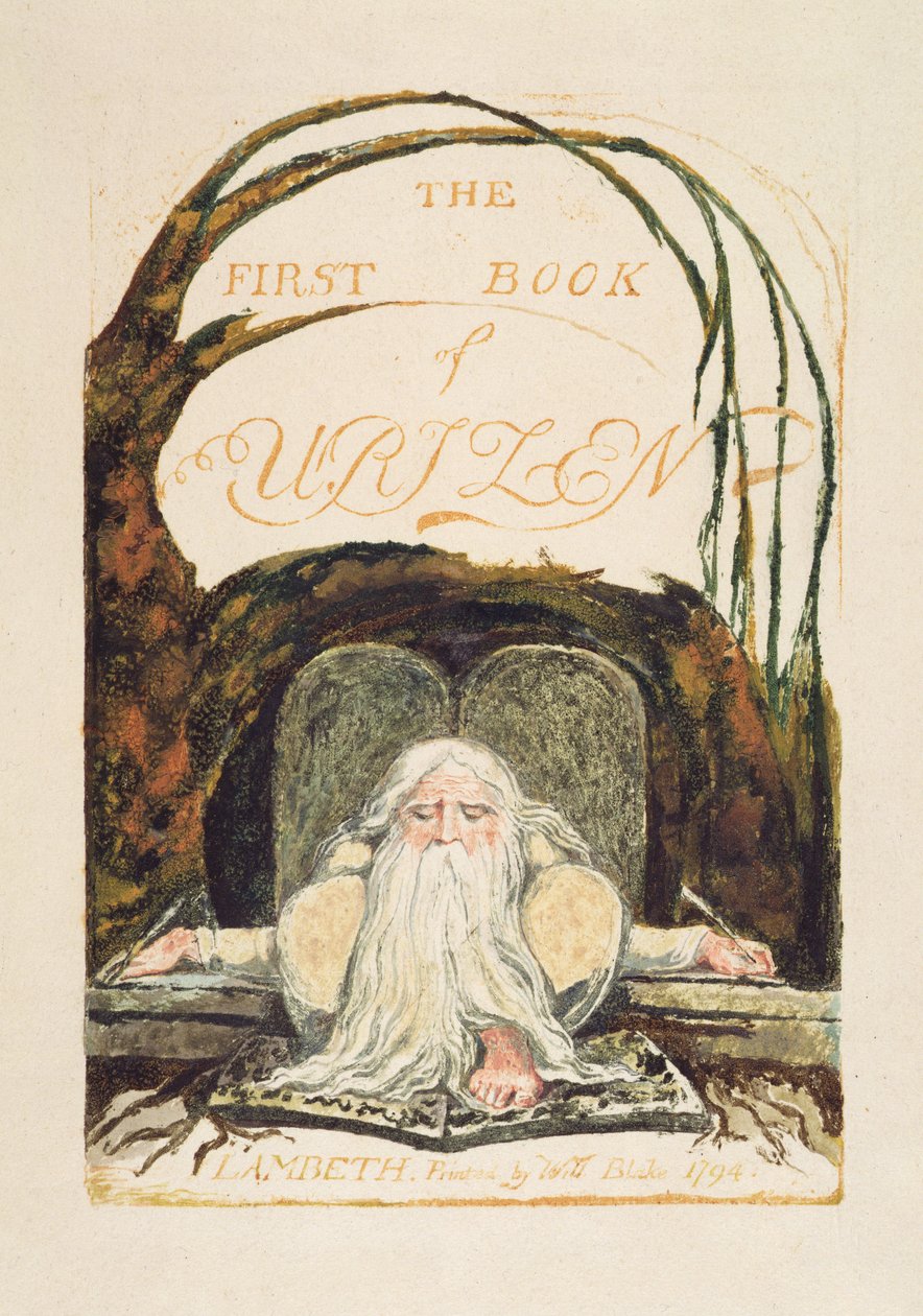 The First Book of Urizen, levy 1, 1794 (reliefetsaus wc:llä) tekijältä William Blake