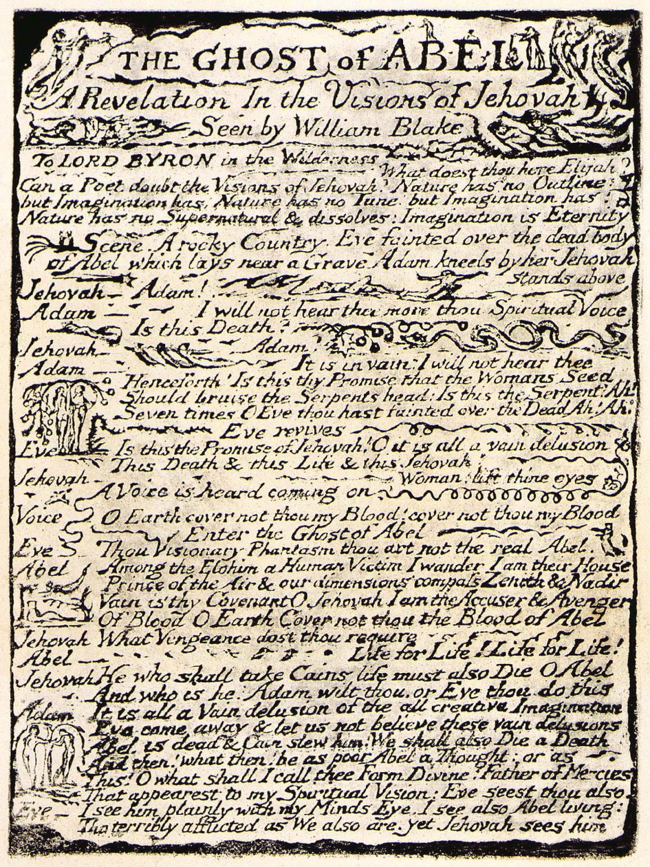 Abelin haamu, sivu 1 tekijältä William Blake