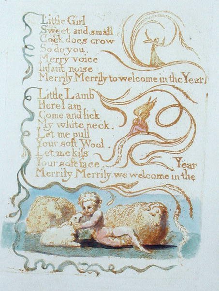 The Little Girl, levy 26 Songs of Innocencesta, 1789 (reliefi etsaus wc:llä) tekijältä William Blake