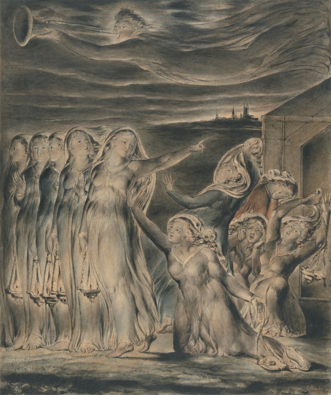 Vertaus viisaista ja typeristä neitsyistä tekijältä William Blake