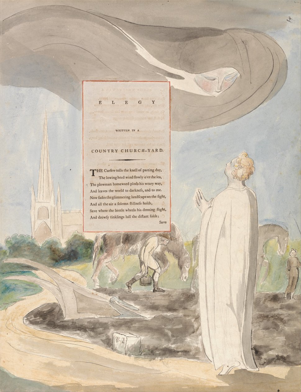 Thomas Greyn runot, Suunnittelu 107, Elegia, kirjoitettu maalaiskirkolle. tekijältä William Blake