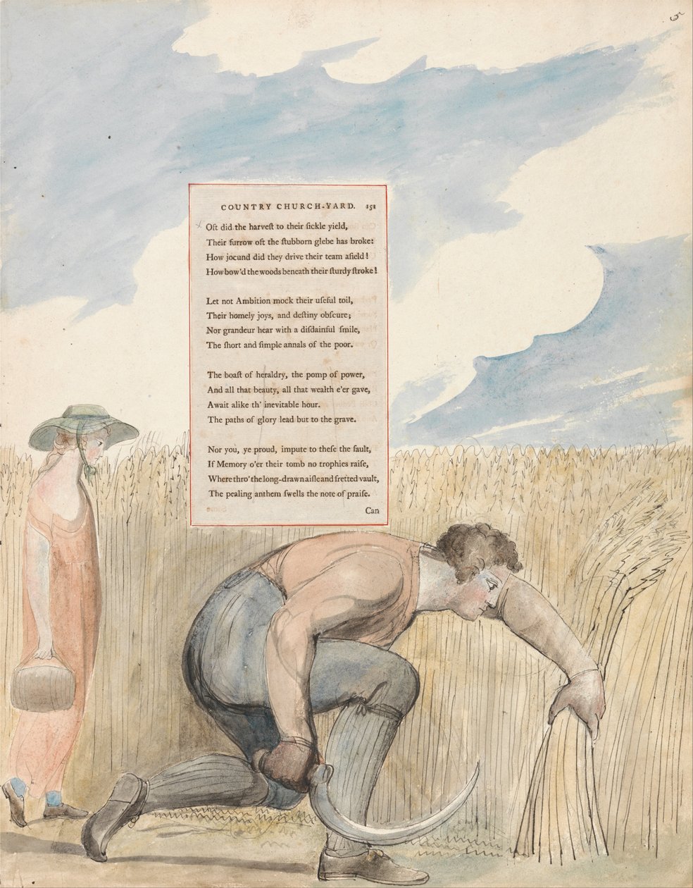 Thomas Greyn runot, muotoilu 109, elegia, kirjoitettu maalaiskirkolle. tekijältä William Blake