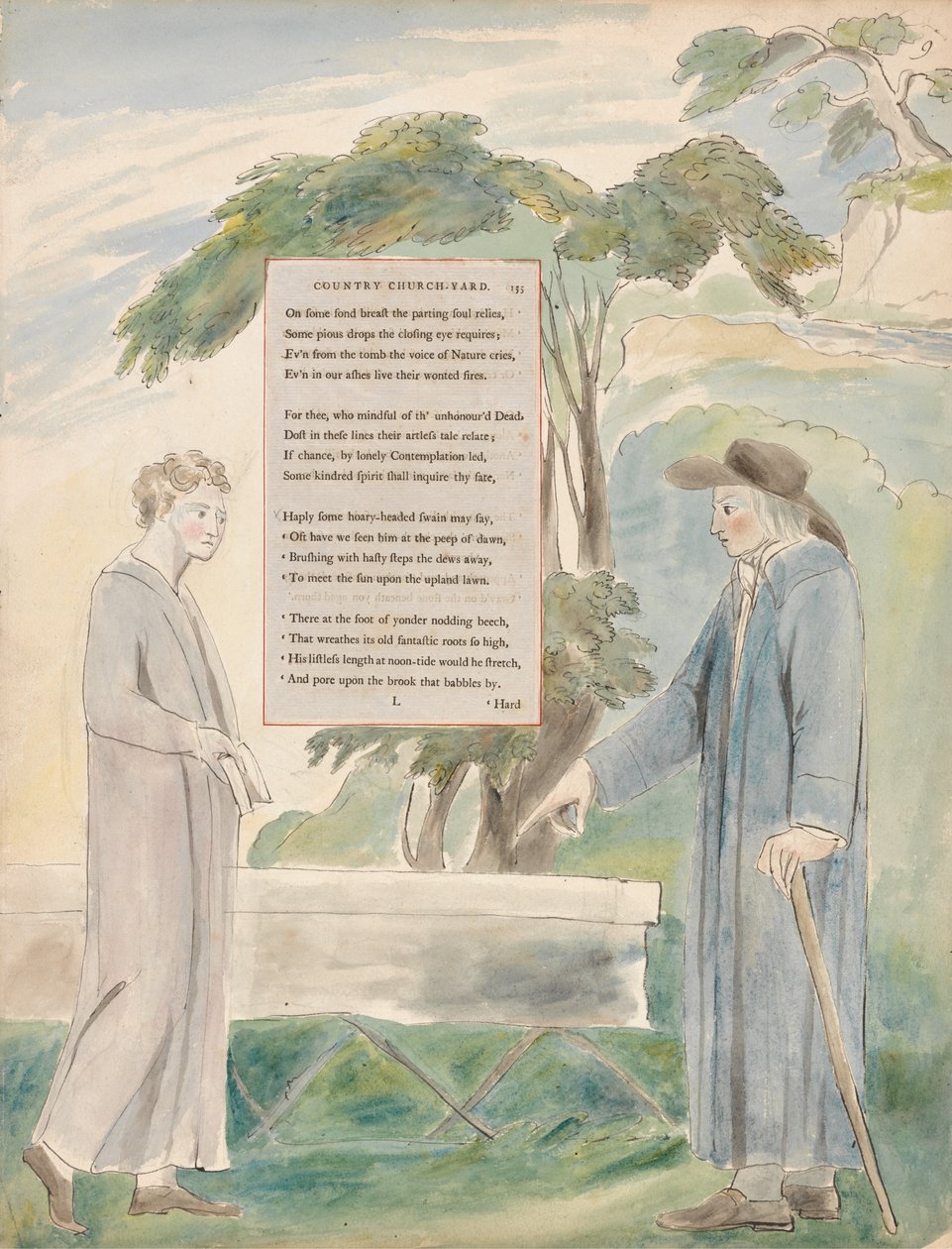 Thomas Greyn runot, muotoilu 113, elegia, kirjoitettu maalaiskirkolle. tekijältä William Blake