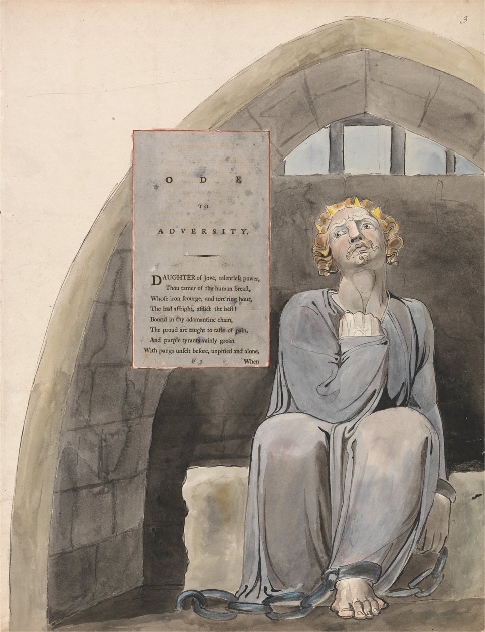 Thomas Greyn runot, muotoilu 37, oddi vastoinkäymisille. tekijältä William Blake