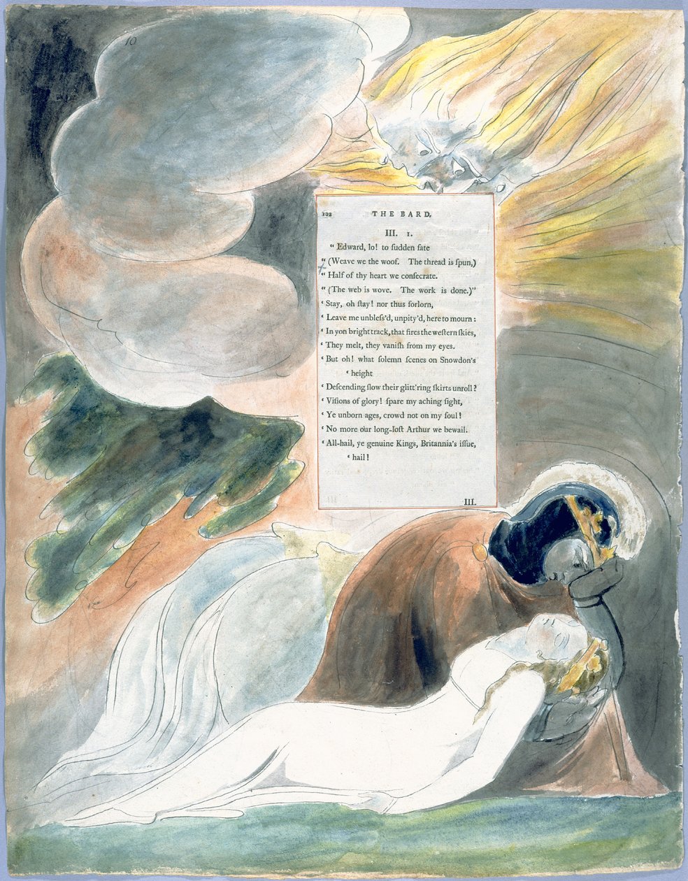 Thomas Greyn runot, muotoilu 62 Bard 10 tekijältä William Blake