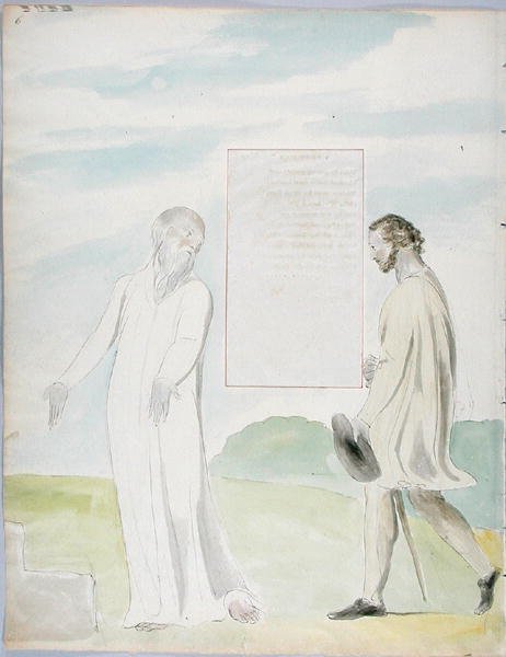 The Triumphs of Owen, design 92 teoksesta The Poems of Thomas Gray, 1797-98 (wc kynällä ja musteella paperille) tekijältä William Blake