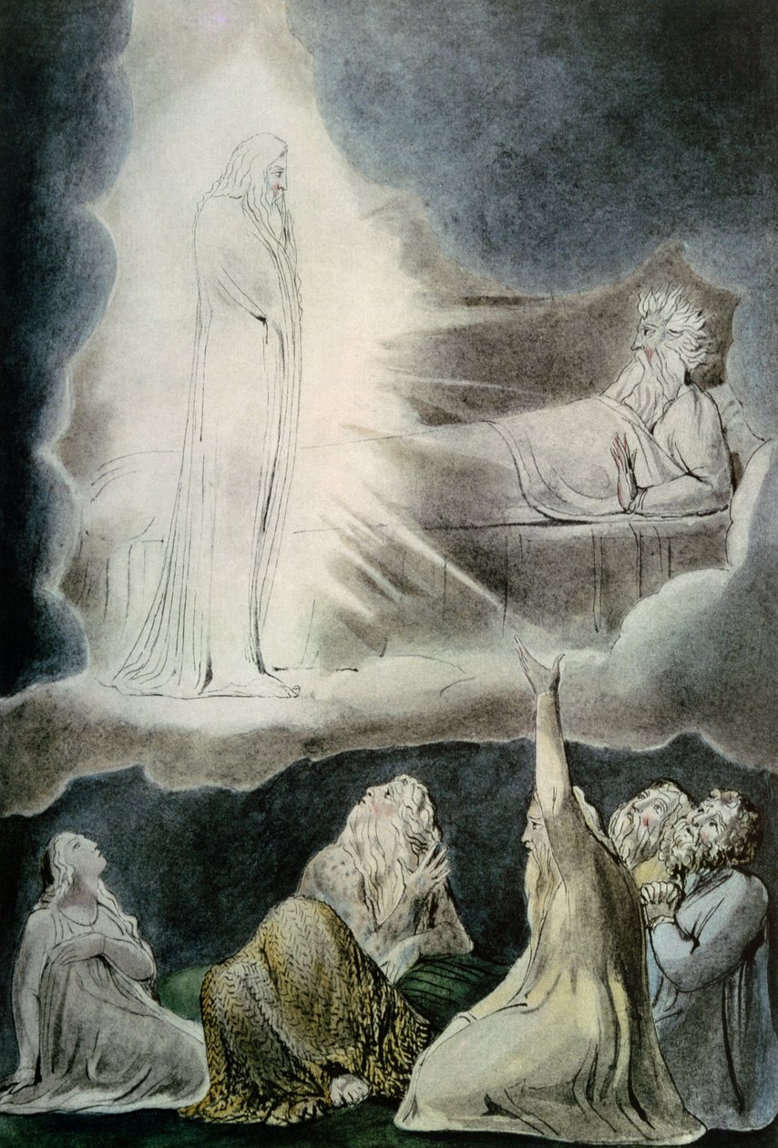 Elifaan visio, 1825 (kynä, wc ja kynä) tekijältä William Blake
