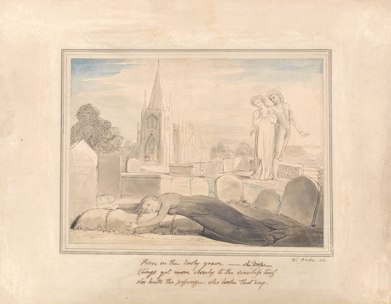 Leski omaksui aviomiehensä haudan tekijältä William Blake