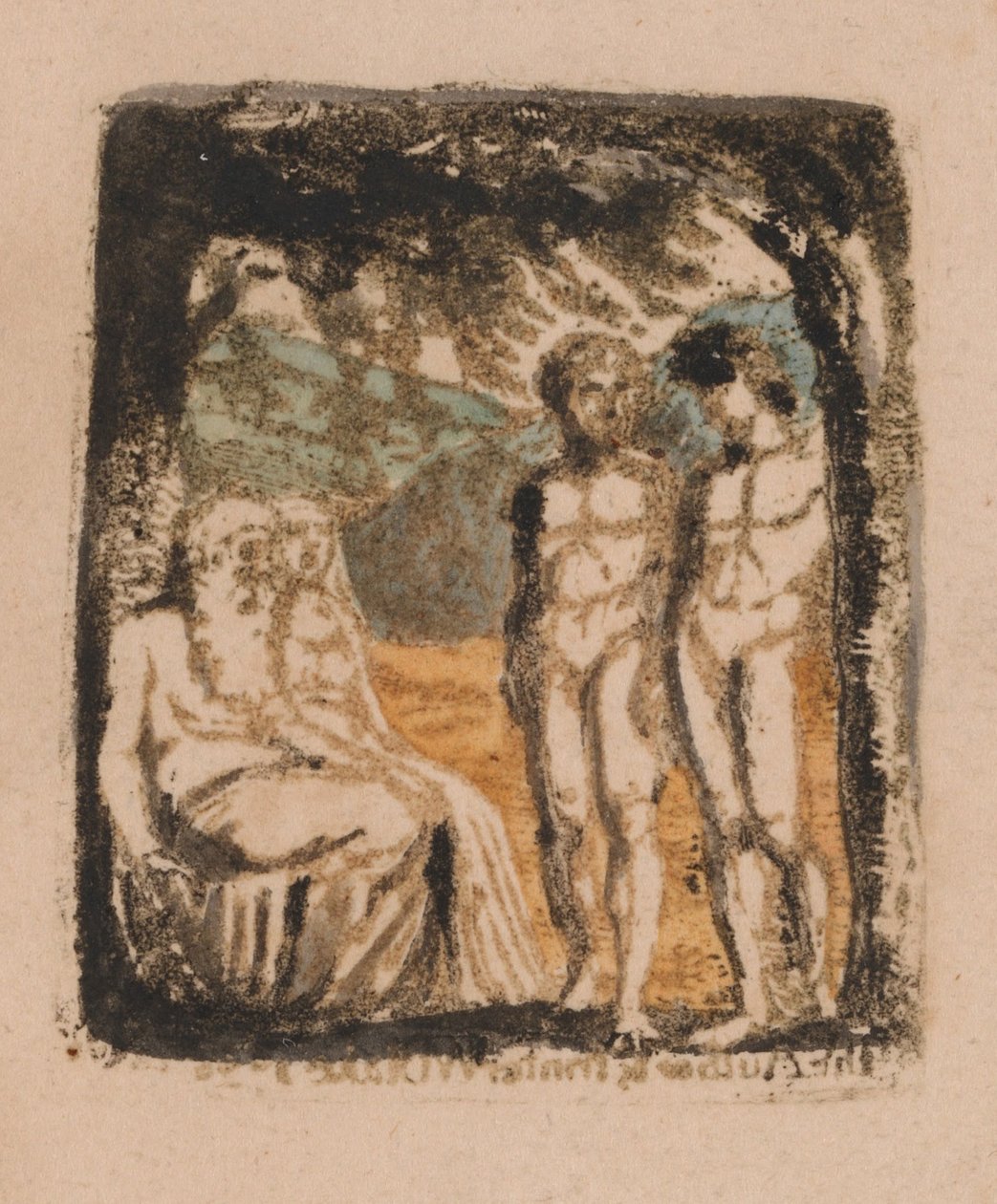 Ei luonnollista uskontoa, Plate 1, Frontispiece (Bentley a1) tekijältä William Blake