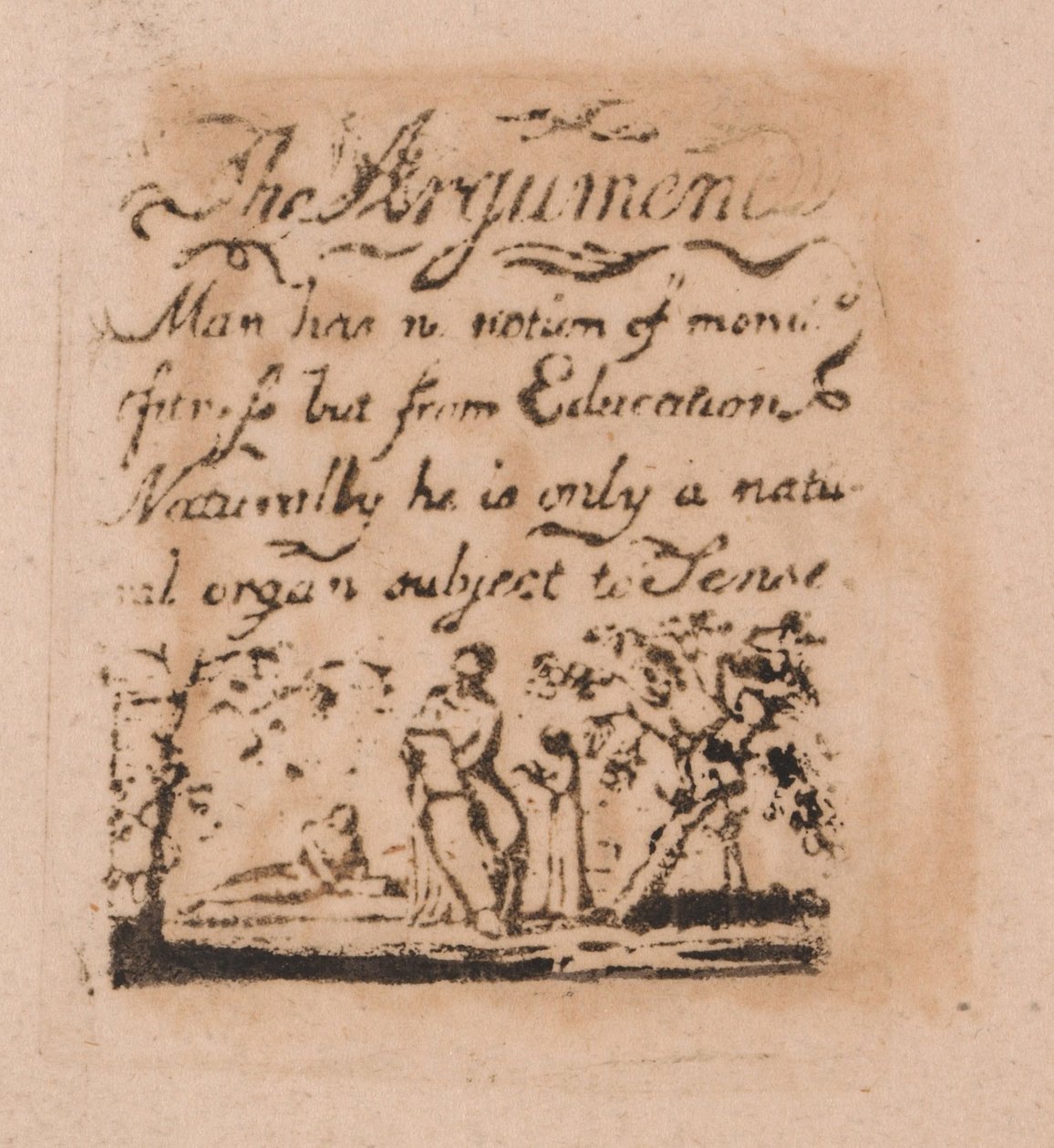 Luonnollista uskontoa ei ole, levy 2, Argumentti. . . . (Bentley a3) tekijältä William Blake