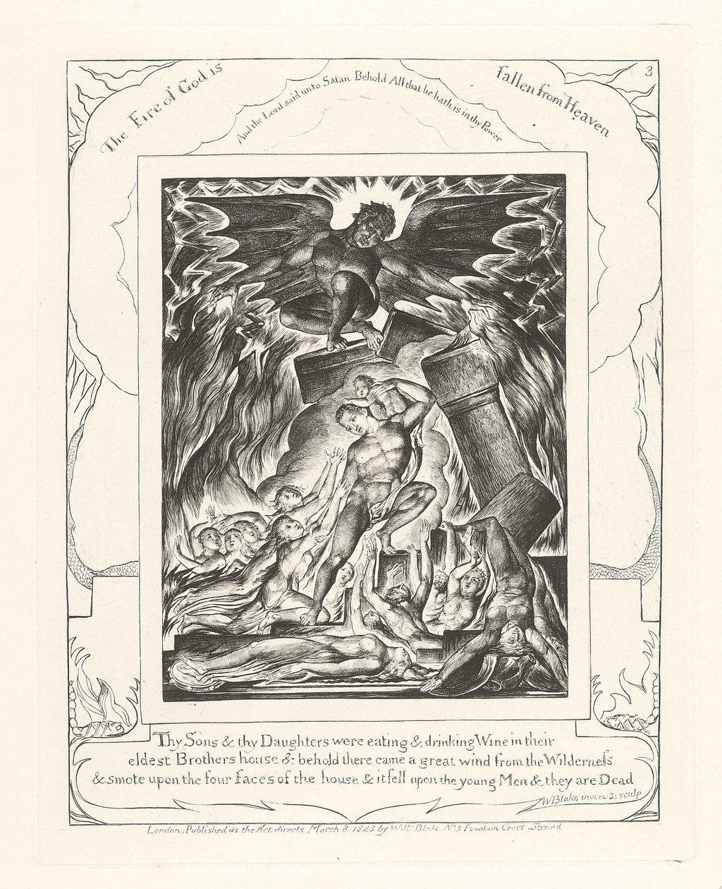 Poikasi ja tyttäresi söivät ja joivat viiniä, 1825 tekijältä William Blake