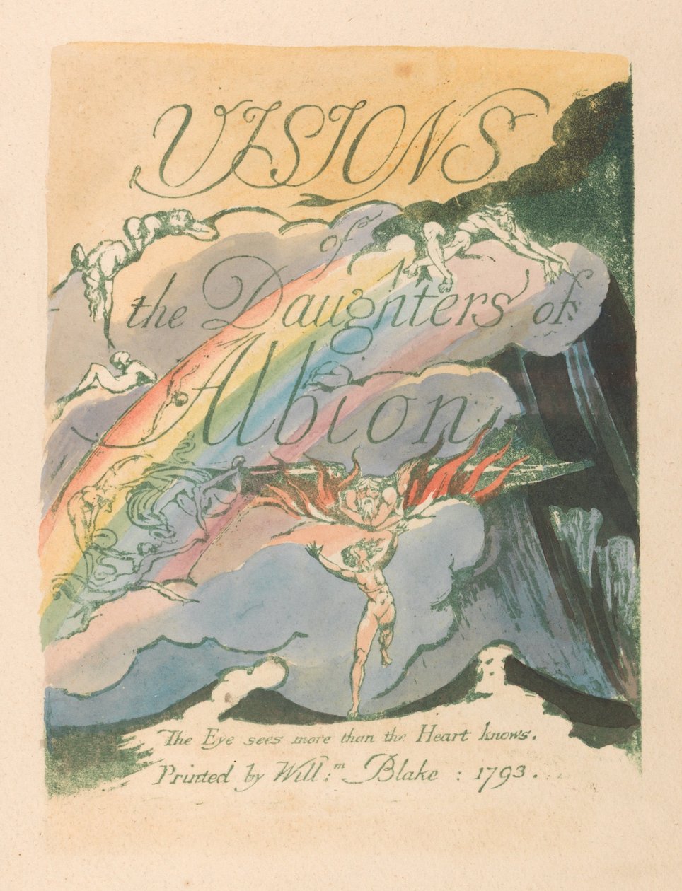 Visions of the Daughters of Albion, Plate 2, Title page tekijältä William Blake