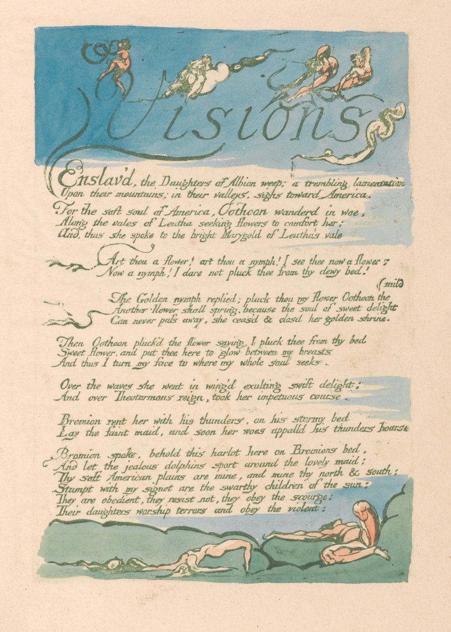 Visioita Albionin tyttäristä, levy 4, Visioita tekijältä William Blake