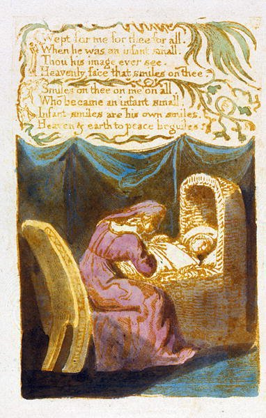 Wept for Me (jatkuu) levy 19 Songs of Innocencesta, 1789 (reliefietsaus wc:llä) tekijältä William Blake