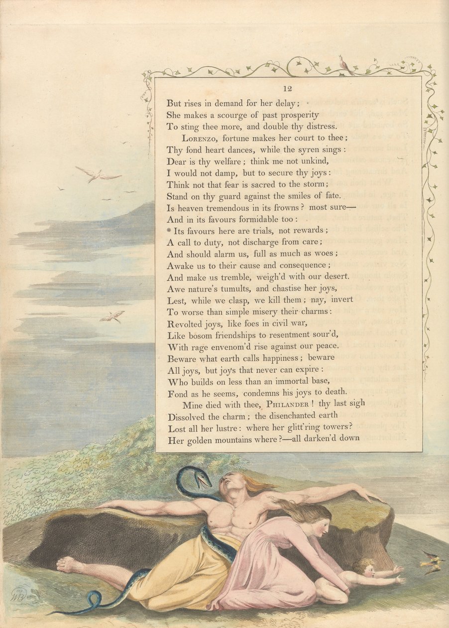 Nuorten yön ajatukset, Sivu 12, Sen suosiot ovat koettelemuksia, ei palkintoja tekijältä William Blake