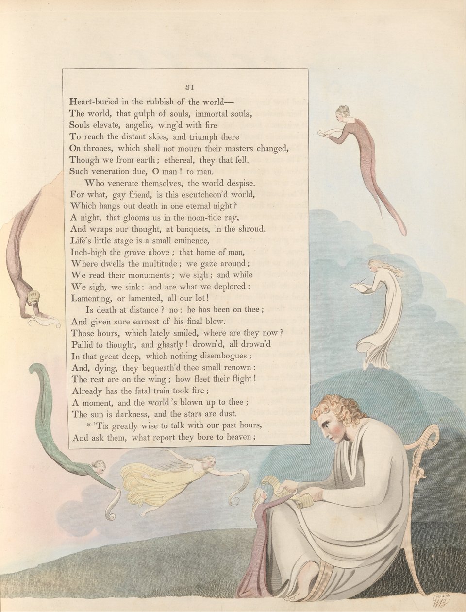 Nuorten yön ajatukset, Sivu 31, on erittäin viisasta puhua menneiden aikojen kanssa tekijältä William Blake