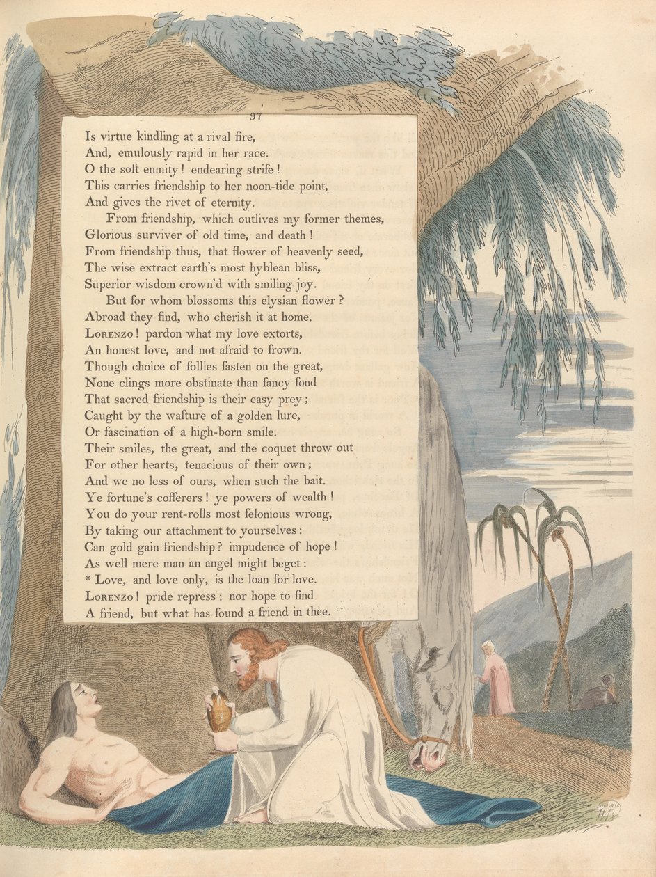 Nuorten yön ajatukset, Sivu 37, Rakkaus ja vain rakkaus, on laina rakkaudelle tekijältä William Blake
