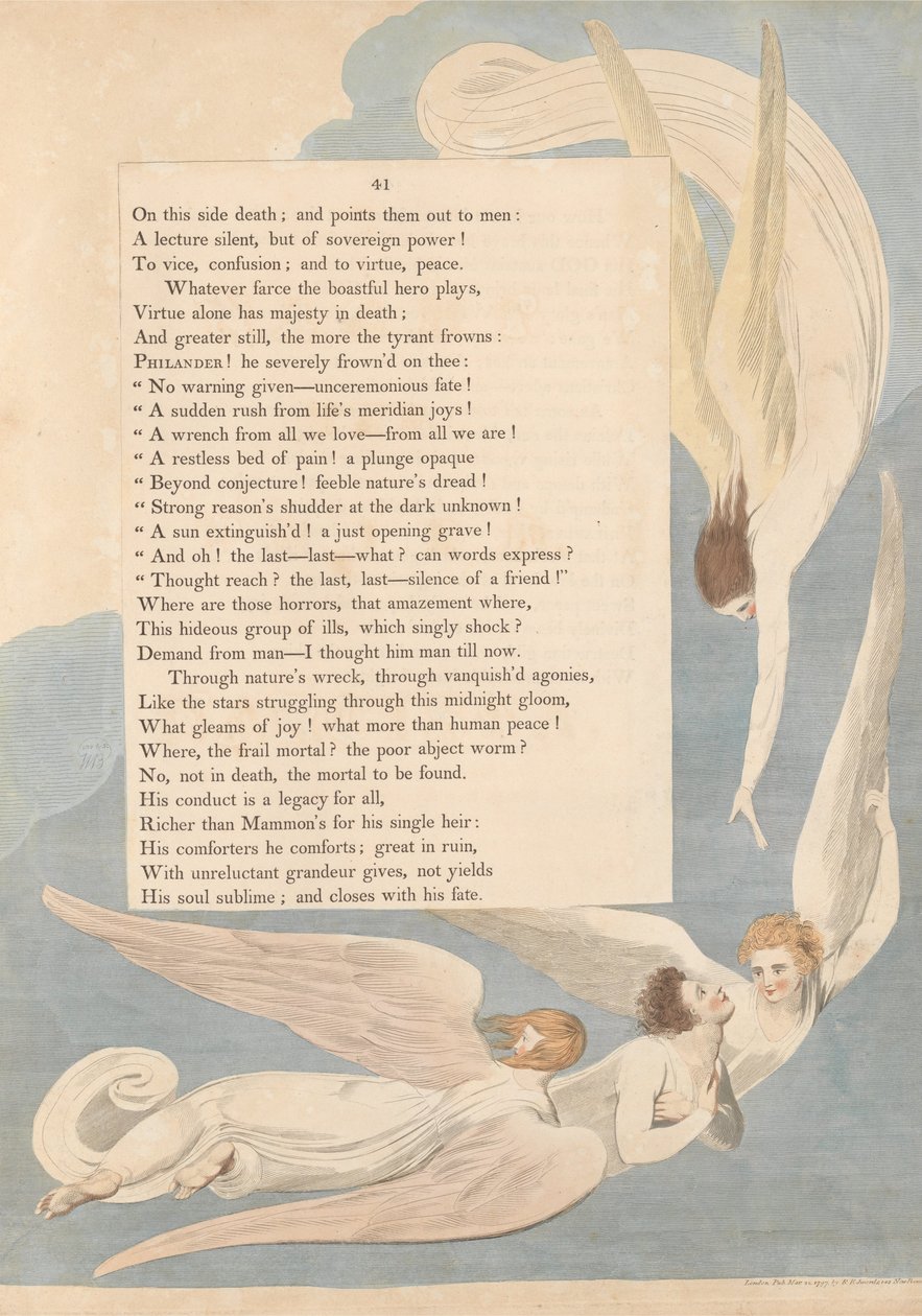 Nuorten yön ajatukset, Sivu 41, Yksi säteilevä merkki; oikeudenmukaisten kuolinvuode tekijältä William Blake