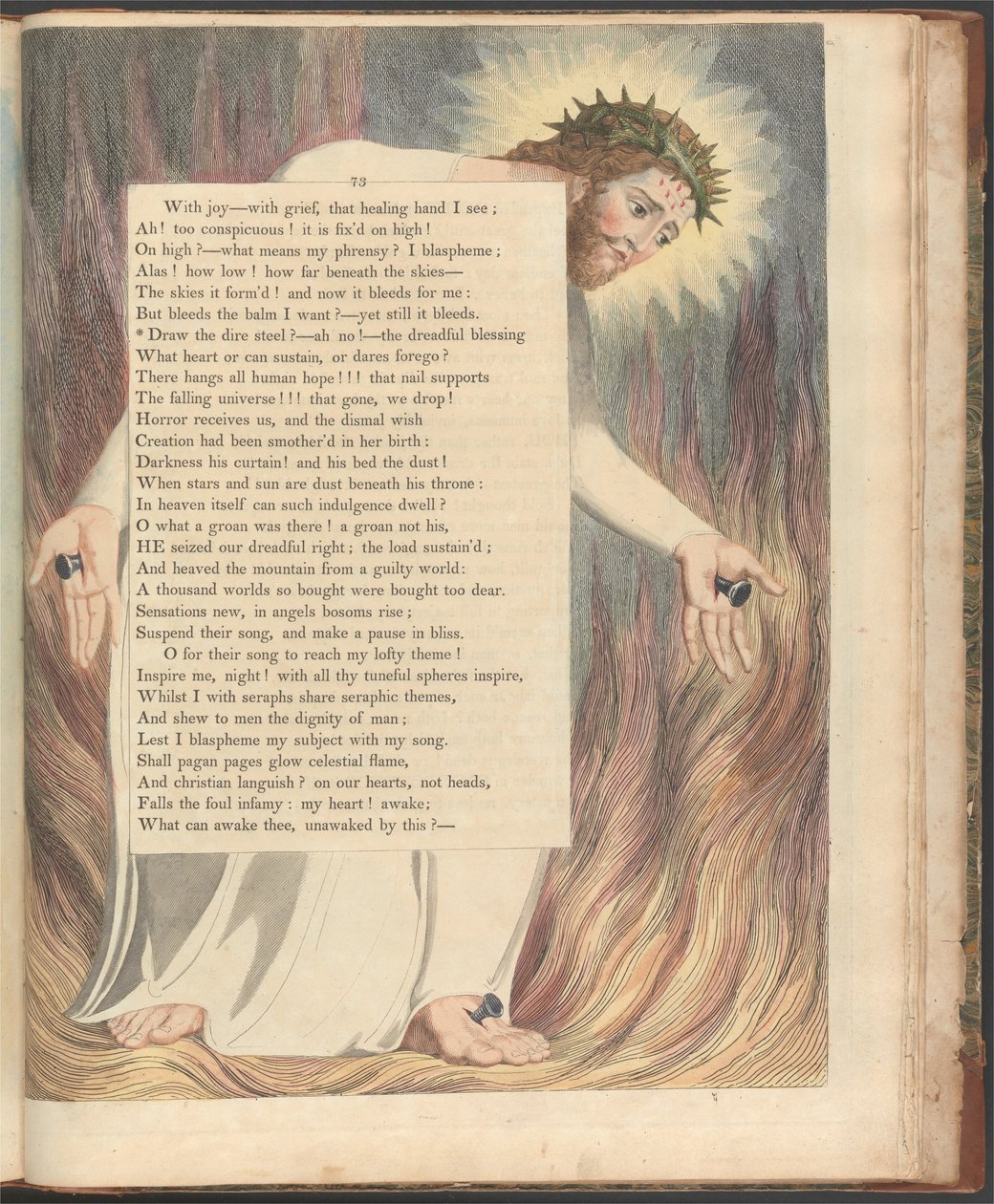 Nuorten yön ajatukset, Sivu 73, Piirrä kauhea teräs - ah ei! tekijältä William Blake