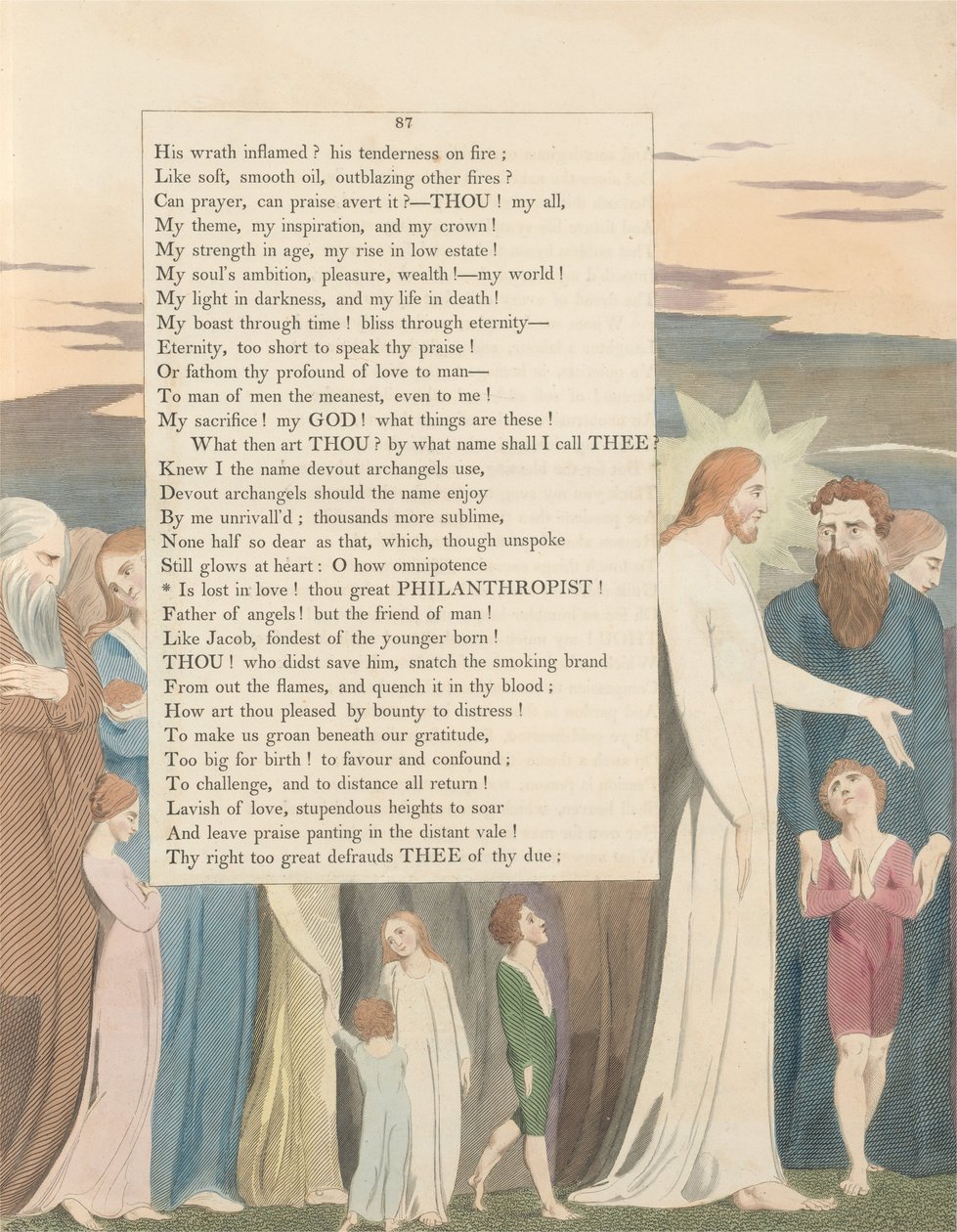Nuorten yön ajatukset, Sivu 87, on rakastunut! Sinä suuri filantrooppi tekijältä William Blake