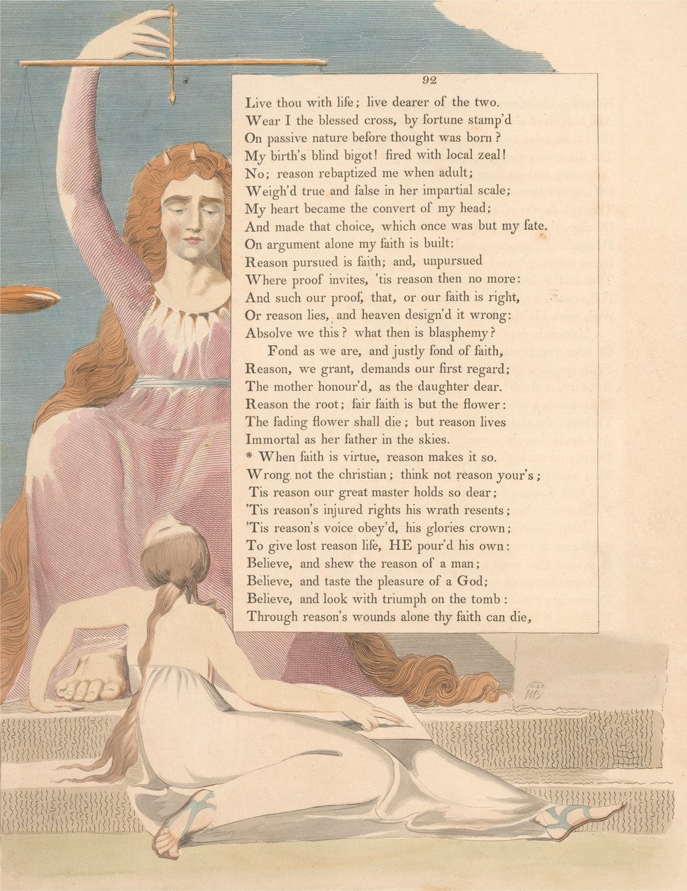Nuorten yön ajatukset, Sivu 92, Kun usko on hyveellistä, syy tekee niin tekijältä William Blake