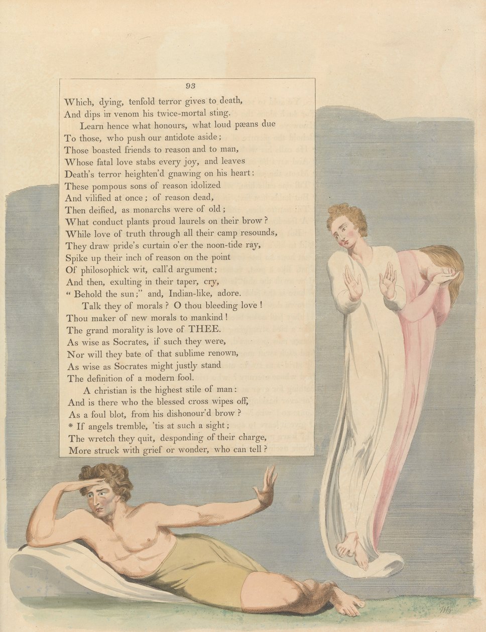 Nuorten yön ajatukset, Sivu 93, Jos enkelit vapisevat, on tällainen näky tekijältä William Blake
