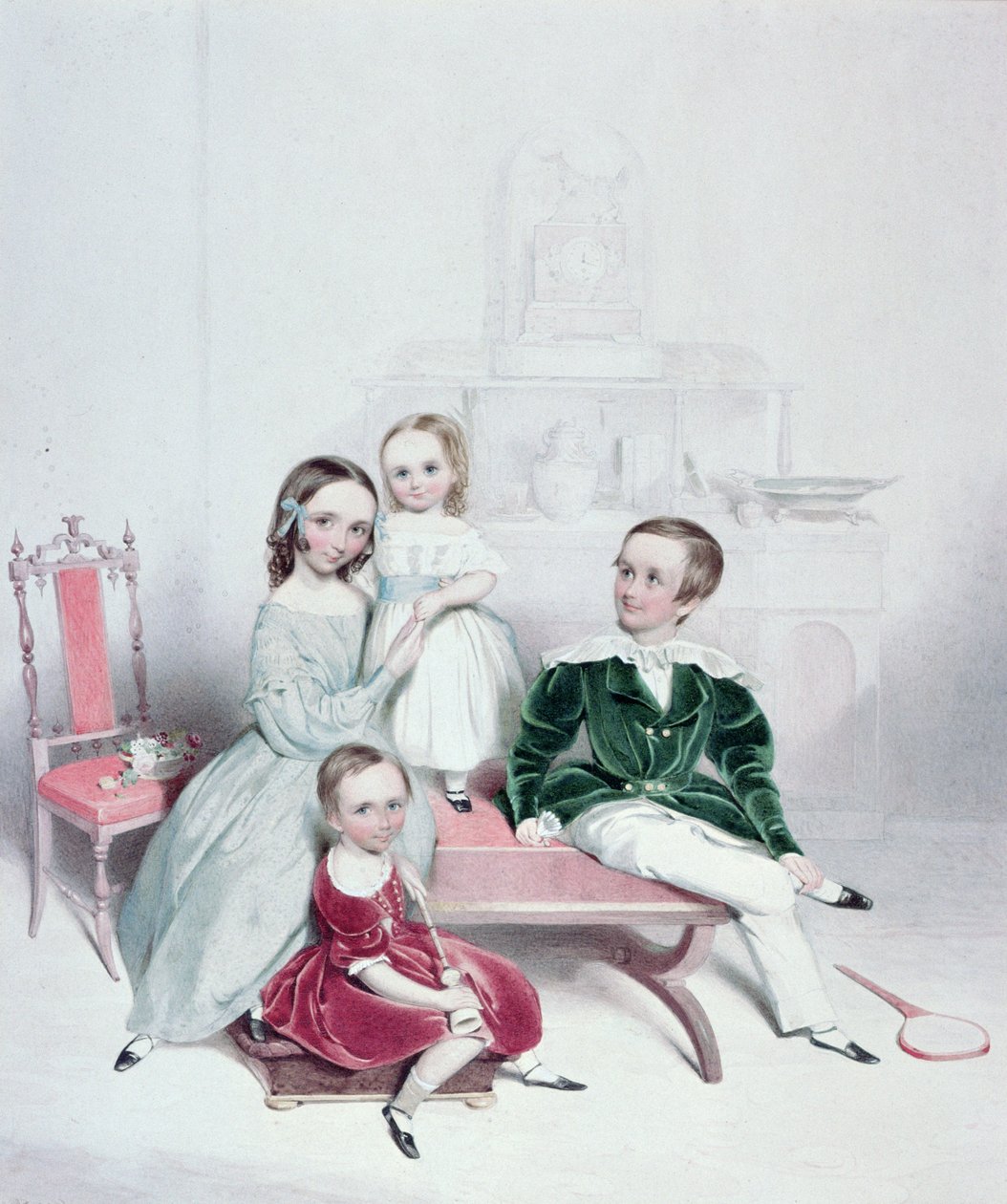 Ryhmä lapsia, 1800-luku; tekijältä William Henry James Boot