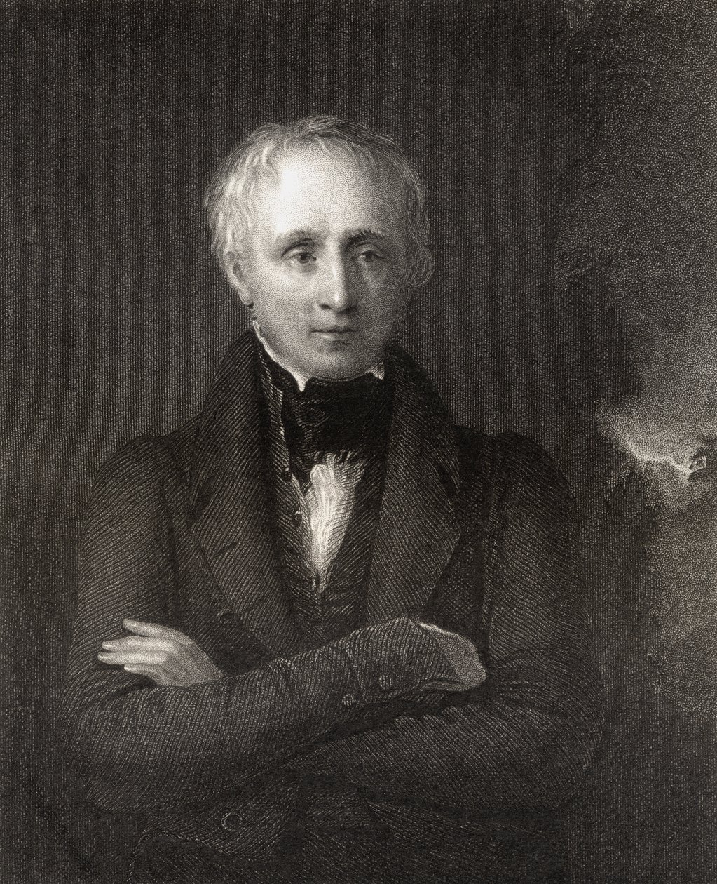 William Wordsworth, kaiverrettu John Cochran (fl.1821-65), National Portrait Gallerysta, osa IV, julkaistu noin 1835 tekijältä William Boxall