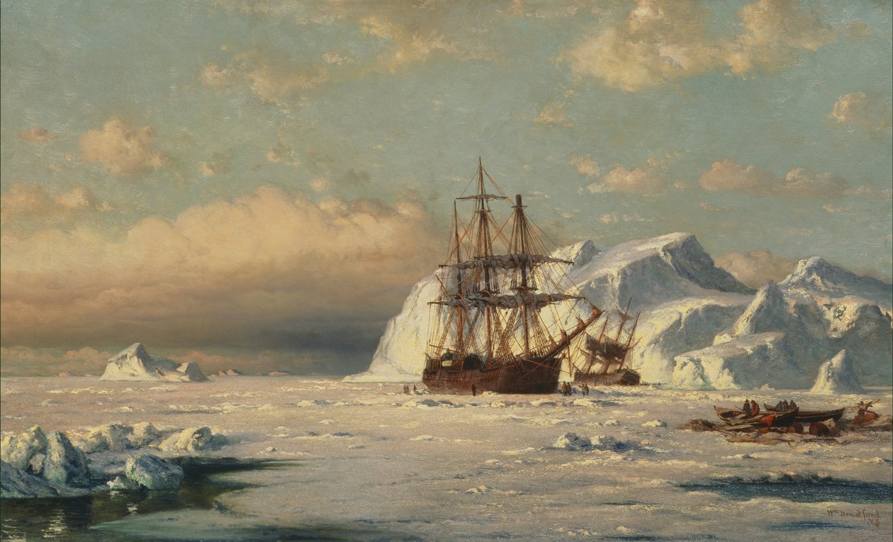 Vangittu jäälautoihin (Melville Bayn Grönlannin rannikko) vuoden 1870 jälkeen tekijältä William Bradford