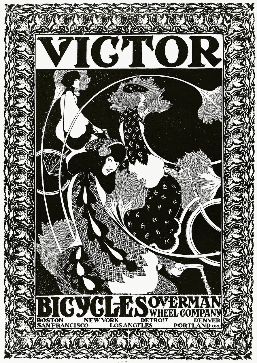Victor Bicycles -juliste, 1895 tekijältä William Bradley