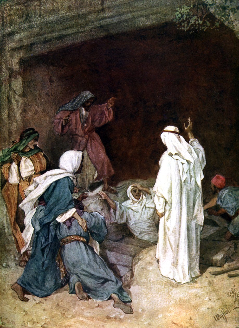 Jeesus herättää Lasaruksen - Raamattu tekijältä William Brassey Hole
