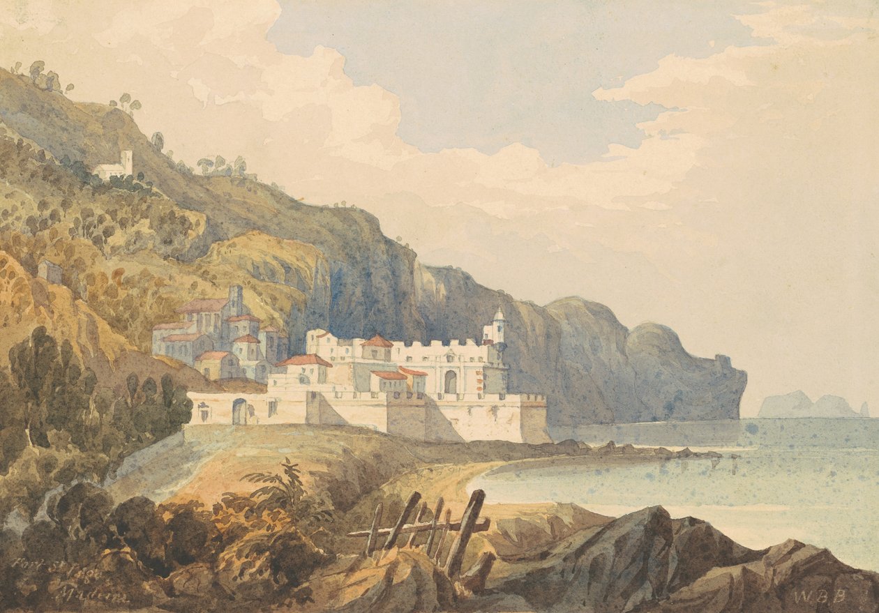 Fort St. Iago, Madeira, noin 1850 tekijältä William Brenton Boggs