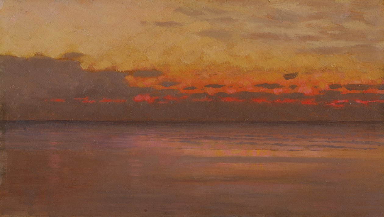 Auringonlasku meren yllä tekijältä William Morris