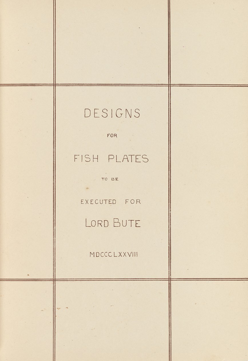 "Designs for Fish Plates" -elokuva, 1878 tekijältä William Burges