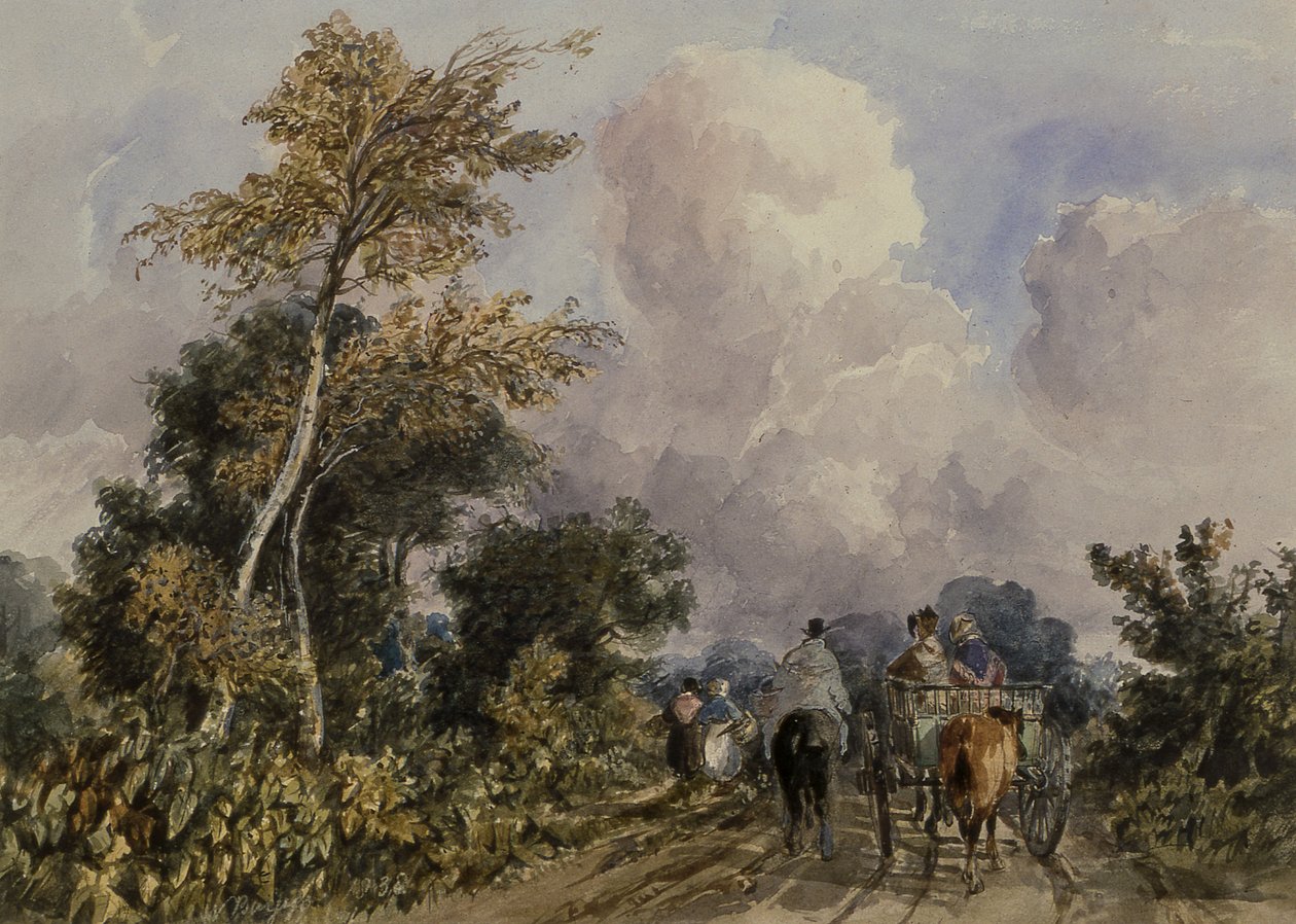 Deal Roadilla, lähellä Canterburya, 1800-luku tekijältä Henry William Burgess