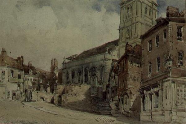 All Hallows Church, Worcester (wc paperilla) tekijältä William Callow