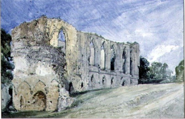 Easby Abbey, Yorkshire tekijältä William Callow