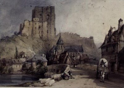 Mont Richard on the Cher (Loire-et-Cher) tekijältä William Callow